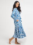 Astrid Dress in Blue Hibiscus