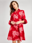 Bonnie Dress in Crimson Floral