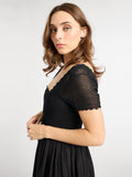 Carla Crochet Dress in Black