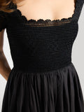 Carla Crochet Dress in Black