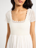 Carla Crochet Dress in White