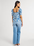 Caro Top in Blue Hibiscus