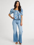 Caro Top in Blue Hibiscus