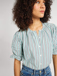 Fayette Top in Seaglass Stripe