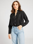 Francesca Top in Black Silk