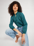 Francesca Top in Emerald