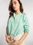 Francesca Top in Pistachio Eyelet