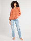 Francesca Top in Terracotta Dot