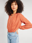 Francesca Top in Terracotta Dot