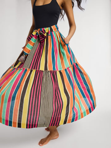 Françoise Skirt in Ibiza Stripe