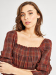 Gabriette Dress in Fireside Plaid