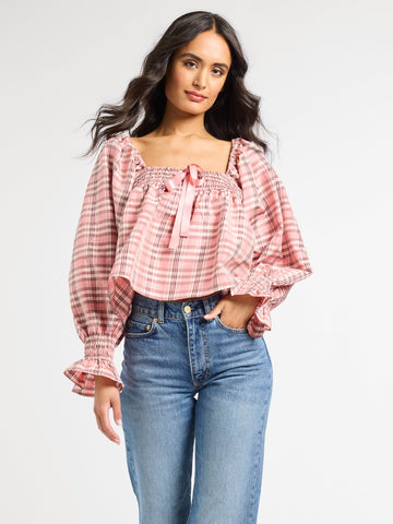 Jesse Top in Sugarplum Plaid