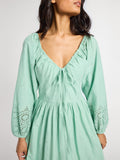 Juliette Dress in Pistachio Eyelet