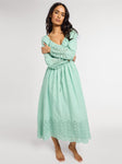 Juliette Dress in Pistachio Eyelet