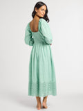 Juliette Dress in Pistachio Eyelet