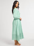 Juliette Dress in Pistachio Eyelet