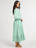 Juliette Dress in Pistachio Eyelet