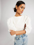 Lila Top in White