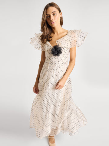 Lucie Dress in Organza Dot