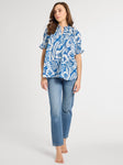 Marnie Top in Blue Hibiscus