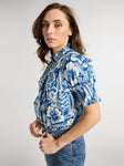 Marnie Top in Blue Hibiscus