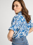 Marnie Top in Blue Hibiscus