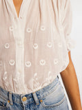 Marnie Top in White Petal Embroidery