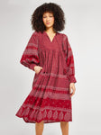 Michelle Dress in Raspberry Mosaic