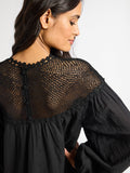 Mirella Crochet Dress in Black