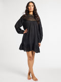 Mirella Crochet Dress in Black