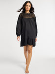 Mirella Crochet Dress in Black