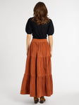 Paola Skirt in Cinnamon Cord