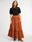 Paola Skirt in Cinnamon Cord