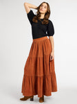 Paola Skirt in Cinnamon Cord