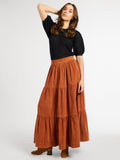 Paola Skirt in Cinnamon Cord