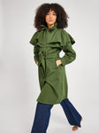 Renata Trench in Olive