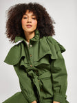 Renata Trench in Olive