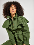 Renata Trench in Olive