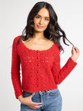 Rosie Cardigan in Cherry