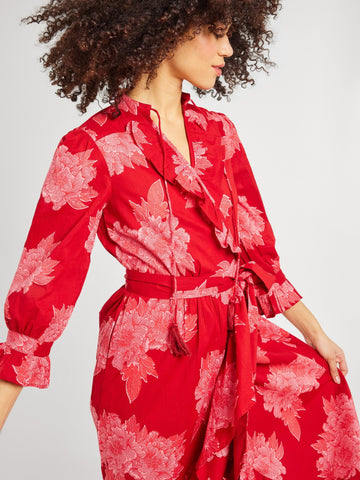 Simone Dress in Crimson Floral