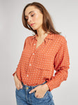 Sofia Top in Terracotta Dot