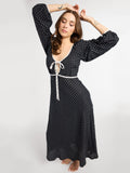 Suki Dress in Black & White Dot