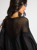 Vega Crochet Dress in Black