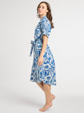 Vera Dress in Blue Hibiscus