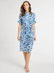 Vera Dress in Blue Hibiscus