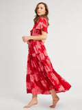 Victoria Dress in Crimson Floral