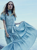 Victoria Dress in Seaglass Stripe